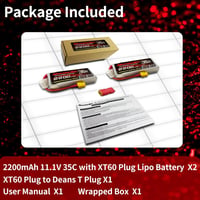 Roaring Top 2200mAh 11.1V 3S 35C LiPo akkumulátor XT60 csatlakozóval RC járművekhez és drónokhoz (2 db) 7