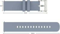 Woednx 20mm szilikon okosóra szíj, gyorskioldós, szürke és zöld 5