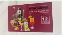 Luxus 12 részes koktélkészítő szett rozsdamentes acélból, fa állvánnyal 9