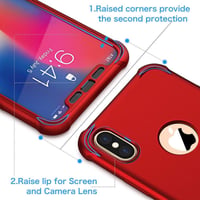 iPhone X/XS Bordó Szilikon Tok Szett 2db Üvegfóliával 3