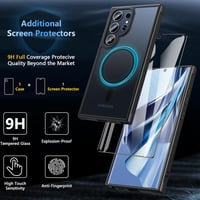 Samsung Galaxy S24 Ultra MagSafe mágneses tok - BESINPO ütésálló, vékony védőtok üvegfóliával (fekete) 2