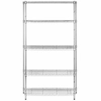 Amazon Basics 5 szintes állítható acél tárolóállvány, krómozott — összeöntött szerelvények, filcjelölések (állapot: lásd a 2. képet) 1