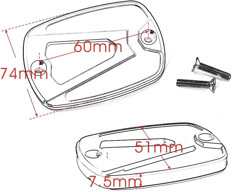 Yamaha Tmax CNC fékfolyadéktartály fedél, 500/530/560 modellekhez (2004-2020)