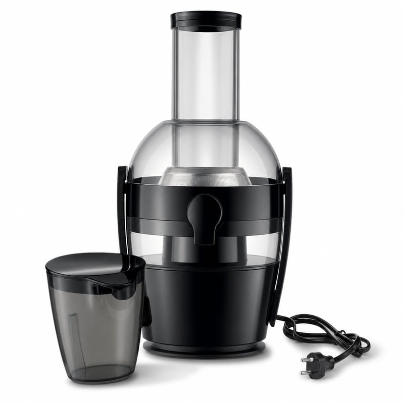 Sokovnik Philips Viva Collection 800 W, 2 litre, crni — — neispravan, za dijelove: ne uključuje se (stanje: vidi 2. sliku)