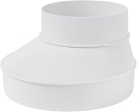 Vent Systems Szellőzőcső Szűkítő Adapter 150-100 mm - Fehér Műanyag Légcsatorna Átalakító HVAC Rendszerekhez, Könnyen Szerelhető 1