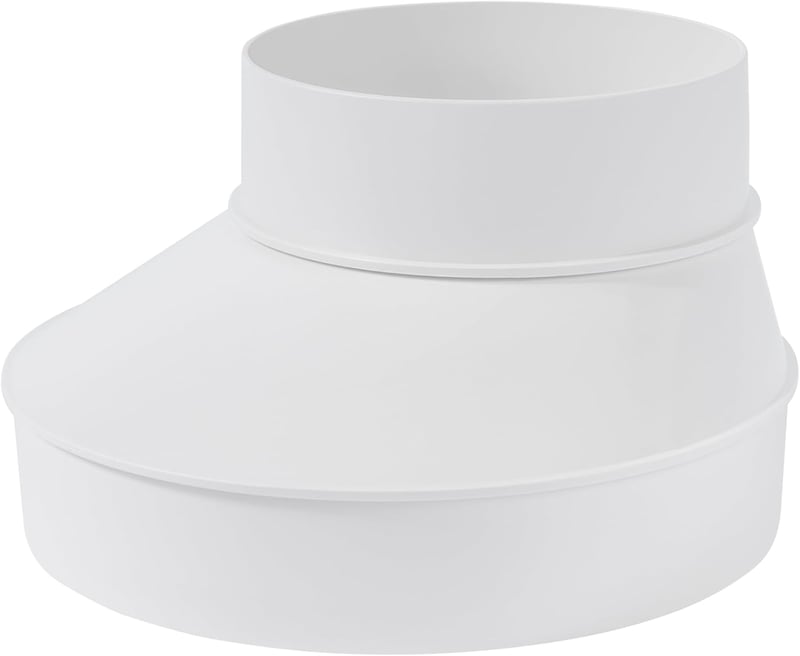Vent Systems Szellőzőcső Szűkítő Adapter 150-100 mm - Fehér Műanyag Légcsatorna Átalakító HVAC Rendszerekhez, Könnyen Szerelhető
