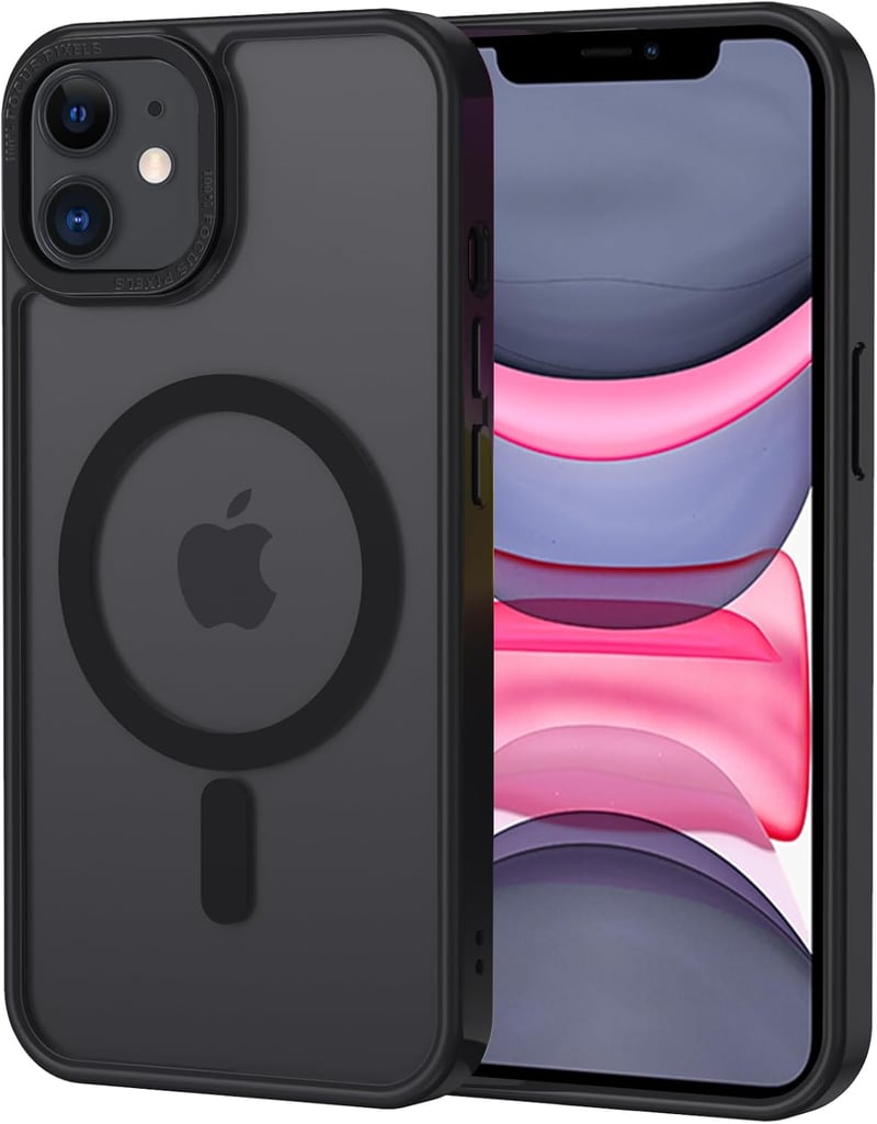 iPhone 11 MagSafe kompatibilis matt fekete mágneses védőtok