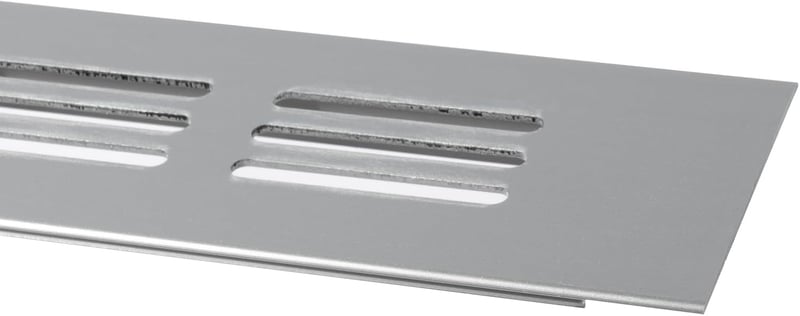 Vent Systems Alumínium Szellőzőrács 40x300 mm - Ezüst Légbeömlő Nyílás Beltéri/Kültéri Használatra, Fűtés-Hűtés Rendszerekhez