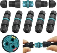 CTRICALVER IP68 Vízálló Kábel Csatlakozó Doboz Kültéri Használatra - 5 db Hárompontos Csatlakozó, 0,5-2,5mm² Vezetékekhez, Kertbe, LED Világ 1