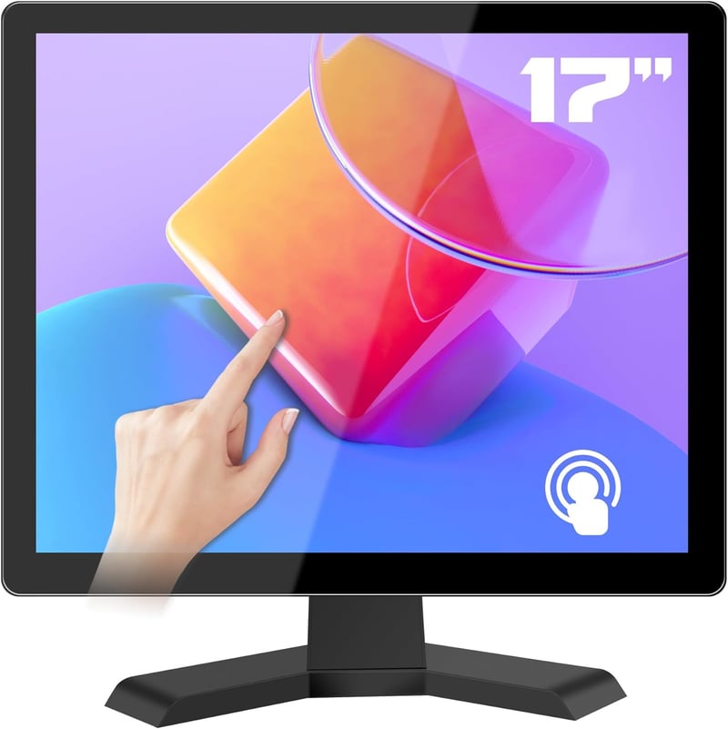 Thinlerain 17" Érintőképernyős Monitor - 10-pontos Kapacitív Érintés, 4:3 HD 1280x1024 Felbontás, HDMI/USB, VESA, Beépített Hangszórók, Win1