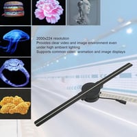 WIFI-s 3D Hologram Ventilátor - 224 LED-es, 16,5" Full HD Reklámkivetítő 3