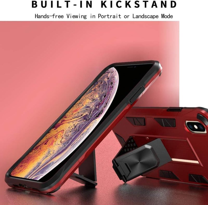 WESOFY Piros Mágneses Autótartós iPhone XS Max Védőtok