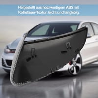 Konuoer Szénszálas Visszapillantó Tükör Borítás Golf 7 MK7 2012-2019 Modellekhez - ABS Karbon Hatású Tükörkupak Szett Bal és Jobb Oldalra 6