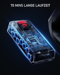 Kissof 550W Vezeték Nélküli Porszívó, 45000Pa Szívóerő, 70 Perces Üzemidő, Önálló Állófunkcióval, LED Világítással, HEPA Szűrővel Kemény Pad 3