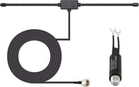 Bingfu T-alakú Dipól Antenna 75/300 Ohm - Beltéri DAB FM Digitális Rádió Antenna HDTV, Házimozi és Sztereó Vevőkészülékekhez - Fekete 1