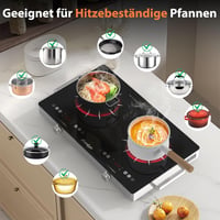 Cooksir Hordozható Üvegkerámia Főzőlap 2 Égővel - 3200W Infravörös Melegítés, Érintő/Gombos Vezérlés, 56cm, Dugós Csatlakozás

AI: I've crea 5