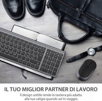 iClever vezeték nélküli billentyűzet és egér szett - ergonomikus, újratölthető, állítható DPI 6