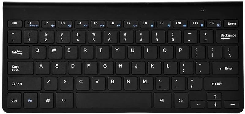 Ergonomikus vezeték nélküli billentyűzet és egér szett - Vízálló, újratölthető, csendes, fekete - PC, laptop, Smart TV