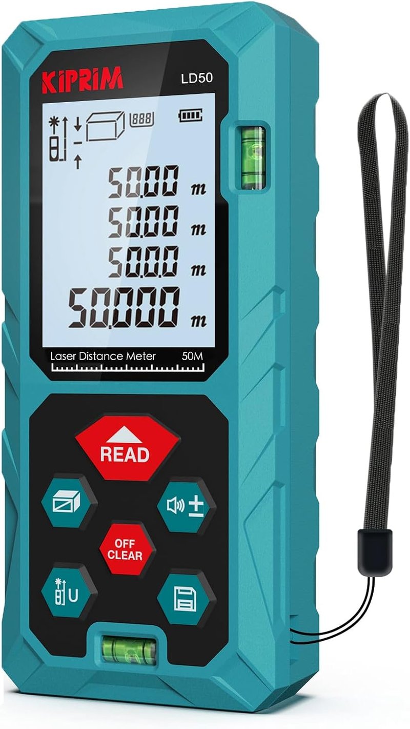 Kiprim LD50 Digitális Lézeres Távolságmérő 50m, LCD, Többfunkciós, IP54