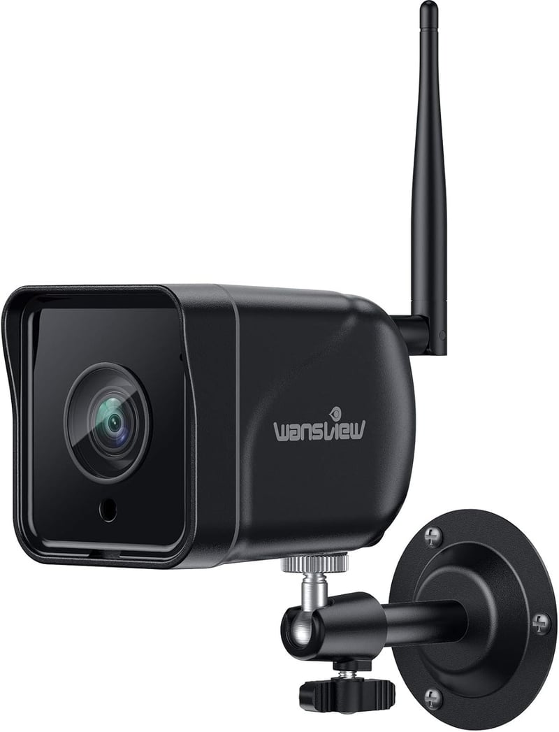 Wansview W6 kültéri WiFi biztonsági kamera, 1080p, éjjellátó, Alexa-kompatibilis, fekete
