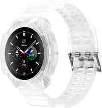 Samsung Galaxy Watch 4 Classic 42mm-es Fehér Szilikon Szíj és Védőtok Szett 1