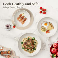 Innerwell Gránit Bevonatos Serpenyő Készlet 20+24+28 cm Fedővel - Indukciós Tapadásmentes Edényszett, Sütőben Használható, Mosogatógépben Mo 6