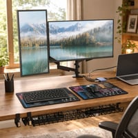 Pracovný balík Dual Monitor: 1x kábel + 1x adaptér + 1x držiak + 2x podložka + 1x organizér 1