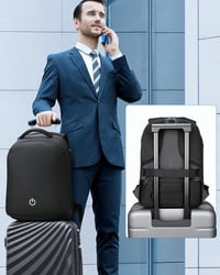 HOMIEE Vízálló Lopásbiztos Laptop Hátizsák USB Töltővel, Fekete 7