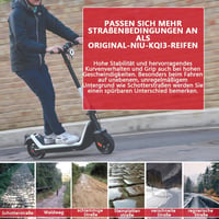 VOLOHAS 9.5 Inch Off-Road Gumiabroncs NIU KQi3/Pro/Max Elektromos Rollerhez Csúszásmentes Kopásálló Vákuum Gumi 6