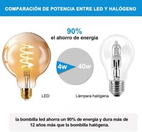 EXTRASTAR Edison LED Izzó 2db, G125 6W E27 Meleg Fényű Rétro Gömb 3