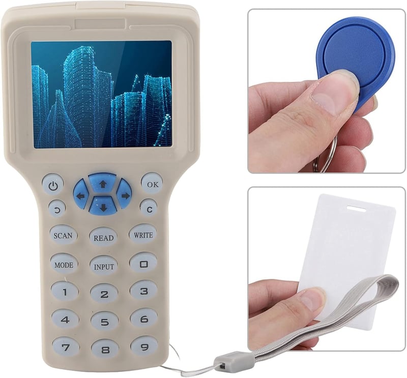 VBESTLIFE RFID másoló és NFC kártyaíró készülék 10 frekvenciával, kulcskártyákkal