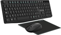 AD ADVANCE Elite Vezeték Nélküli Billentyűzet-Egér Szett - Fekete, 3 Részes Csomag, Ergonomikus, USB Csatlakozás, PC/Laptop/Tablet Kompatibi 1