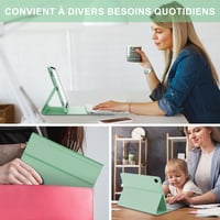 FARYODI Francia AZERTY Billentyűzetes Tok Samsung Galaxy Tab A9+ 11" 2023 Tablethez, Védőtok Tollartóval, SM-X210/X216/X218 Modellekhez, Vil 7
