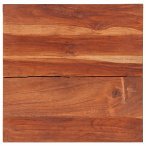 Blat de masă vidaXL din lemn masiv de salcâm 60x60 cm, grosime 25-27 mm — defect — defect, pentru piese: blat rupt în două (stare: vezi a 2-a imagine)