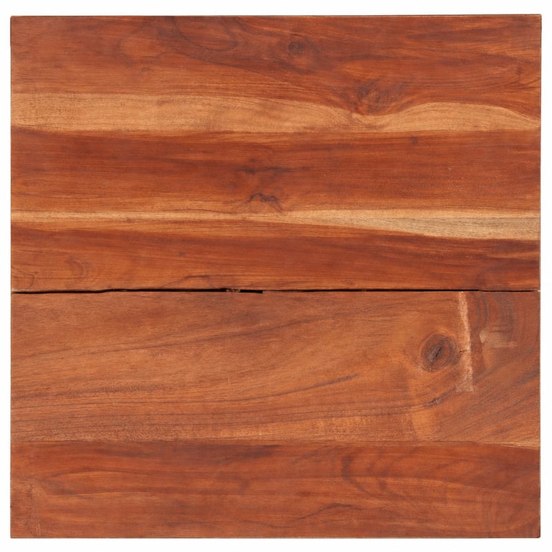 Blat de masă vidaXL din lemn masiv de salcâm 60x60 cm, grosime 25-27 mm — defect — defect, pentru piese: blat rupt în două (stare: vezi a 2-a imagine)