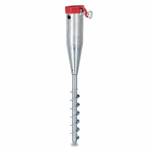 Suport pentru umbrelă de soare Relaxdays, 25-55 mm, adaptor cu manșon rotativ, oțel galvanizat, argintiu – produs incomplet, utilizat (stare: vezi a 2-a fotografie)