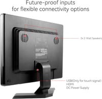 Thinlerain 17" Érintőképernyős Monitor - 10-pontos Kapacitív Érintés, 4:3 HD 1280x1024 Felbontás, HDMI/USB, VESA, Beépített Hangszórók, Win1 6