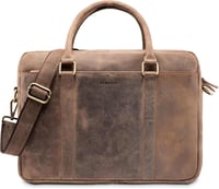 LEABAGS Istanbul Vintage Bőr Válltáska 16" Laptophoz, Unisex 1