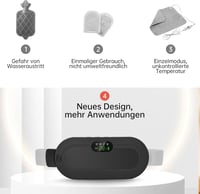 Wadeo menstruációs melegítőöv - 3 hőfokozat, 4 masszázsmód, USB-C töltés 5