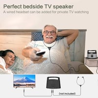 SIMOLIO TV Hangszóró Időseknek - 5,5m Kábel, Optikai/RCA/AUX Csatlakozás, Hangerőszabályzóval 5