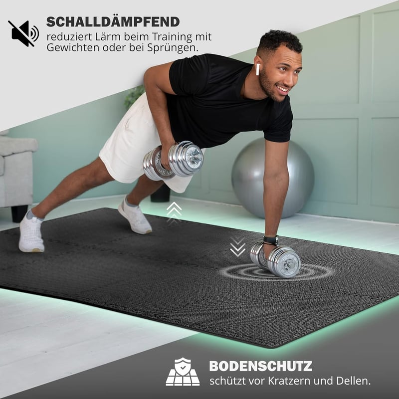 Puzzle rendszerű edzőszőnyeg szett - Fitnesz, jóga és tornagyakorlatok védőalátétje