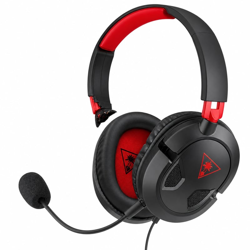 Turtle Beach Recon 50 gamer fejhallgató mikrofonnal, PC/PS4/PS5/Xbox — hibás, alkatrésznek: törött bal füles (állapot: lásd a 2. képet)