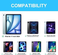 FOGARI iPad Pro 11/Air 5/Air 4 Bluetooth Billentyűzet Tok Érintőpaddal - Mágneses Vezeték Nélküli AZERTY Francia Kiosztás, Fekete 7