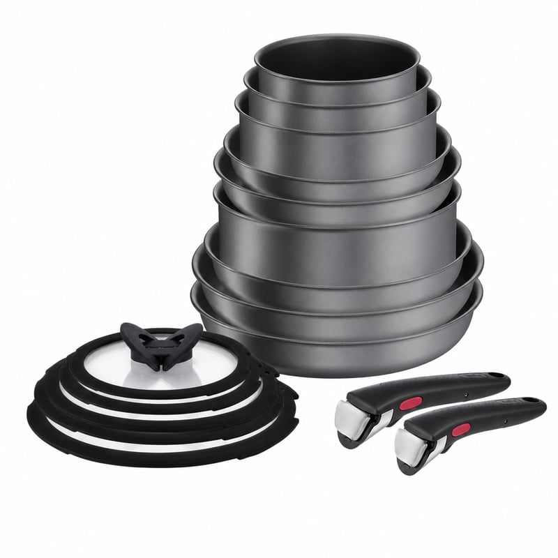 Sada riadu Tefal Ingenio Daily Chef On L7619402, 20-dielna, na indukciu — bez kuchynského náradia a sklenených pokrievok (stav: pozri 2. obrázok)
