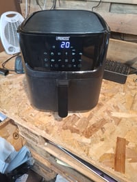 Friteuză digitală cu aer cald Princess 182061, 6,5 litri, cu separator, 12 programe, ecran tactil, gătire fără ulei, negru 2