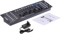 Lixada DMX 512 Fényvezérlő Konzol 192 Csatornával - Színpadi Lámpákhoz, Mozgó Fejekhez, DJ Felszereléshez, Partikhoz, 19" Rack Kompatibilis 8