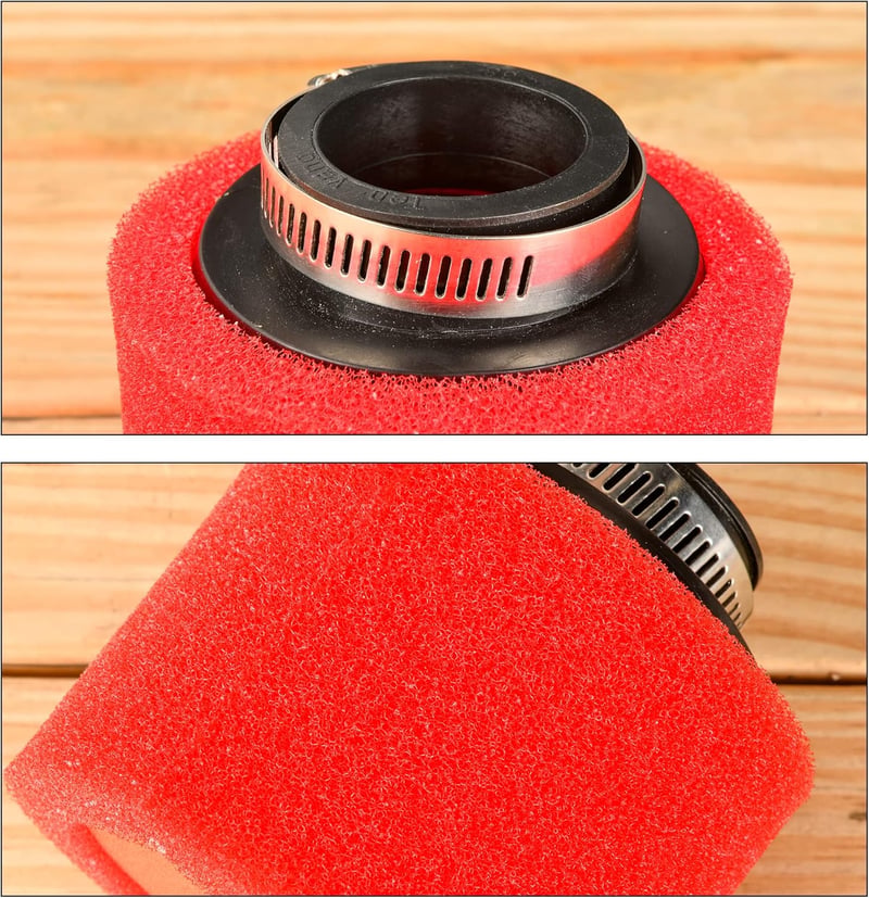RUTUT 38mm Univerzális Piros Légszűrő Motorkerékpárhoz, ATV-hez, Quadhoz, 50-150cc GY6 Motorokhoz