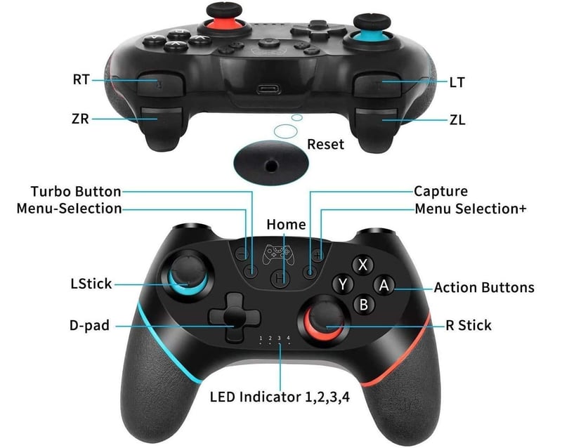 Olimoxi Switch Controller Hall-Effekt Wireless Gyro Turbo 2025