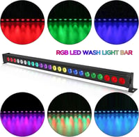 UKing RGB LED Falmosó Fénysáv 24x3W - Távirányítós DMX Diszkó Fényeffekt Szett, Zenére Villogó Színes Parti Világítás DJ Rendezvényekhez - 2 5