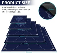 LaiEr 140x140 cm Vízálló Póker Alátét - Összehajtható Gumi Póker Asztallap Texas Hold'em és Blackjack Játékokhoz 2